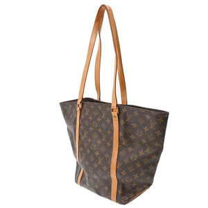 Louis Vuitton Bag Sac Canvas Brown Monogram Shopping Tote